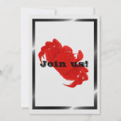 Crab Fête de fruits de mer Invitation de fête d'an (Dos)