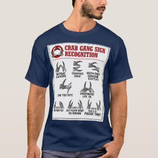 Crab Gang Signs Chart T-shirt