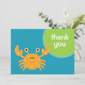 Crab Hartelijk dank Bedankkaart (Staand voorkant)