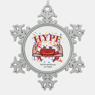 Crab Hype, MeWarriorWoman op Twitch Tin Sneeuwvlok Ornament