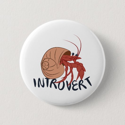 Crab Introvert Ronde Button 5,7 Cm (Voorkant)