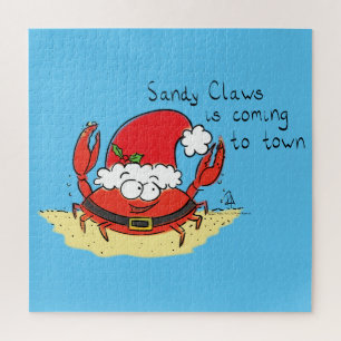 Crab Kersttropical Funny Legpuzzel