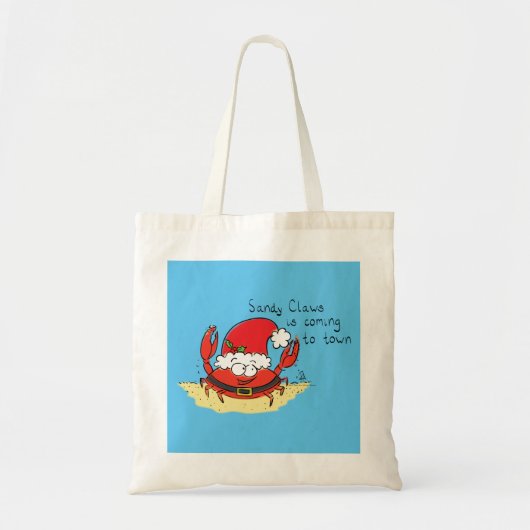 Crab Kersttropical Funny Tote Bag (Voorkant)