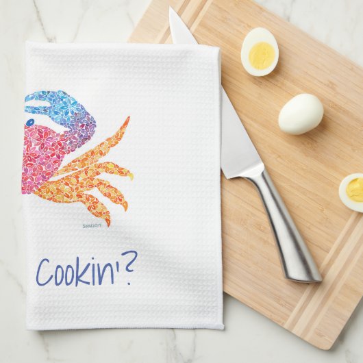 Crab Kitchen Towel Theedoek (Quarter Fold)