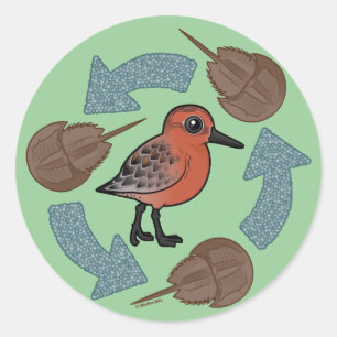 Crab-Knot Cycle Ronde Sticker