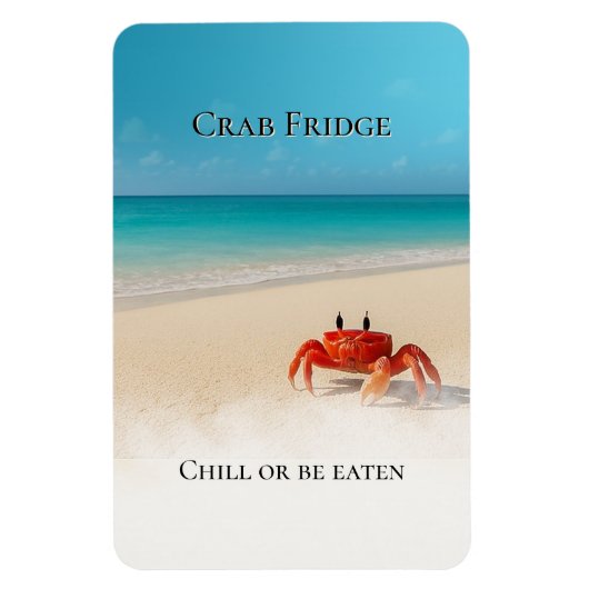 Crab koelkast - koud of worden gegeten magneet (Verticaal)