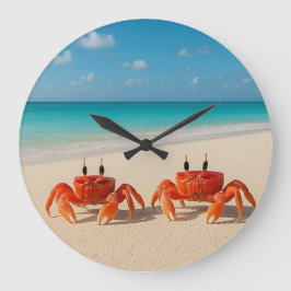 Crab Life - Twin Crabs ronde wandklok Grote Klok