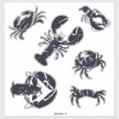 Crab Lobster Seafood Sticker (Vel)