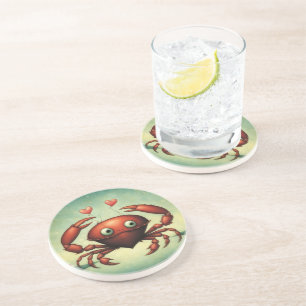 Crab Love Zandsteen Onderzetter