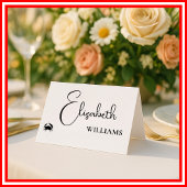 Crab Menu Modern Script Wedding Place Cards