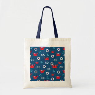 Crab met Lifebuoy Tote Bag
