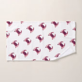 Crab Nautical Burgundy Maroon Red Bad Handdoek (Handdoek)