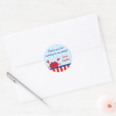 Crab Nautical Favor Stickers (Envelop)