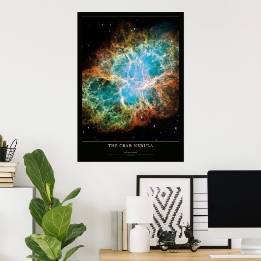 Crab Nebula Astronomie en Science Poster (Thuiskantoor)