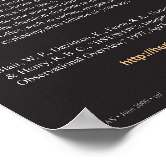 Crab Nebula en zijn Geschiedenis Hubble Telescope Poster (Hoek)