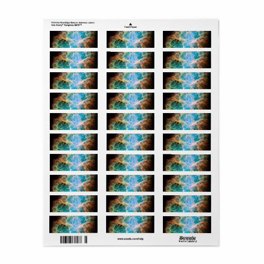 Crab Nebula Etiket (Full Sheet)