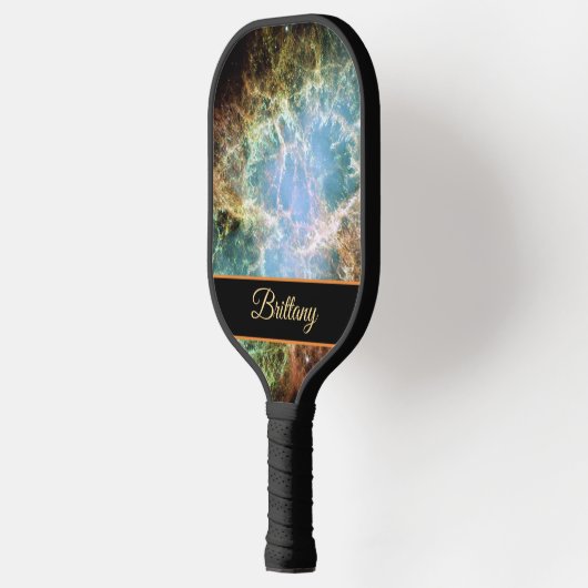 Crab Nebula Galaxy of Stars Jouw naam Pickleball Paddle (Links)