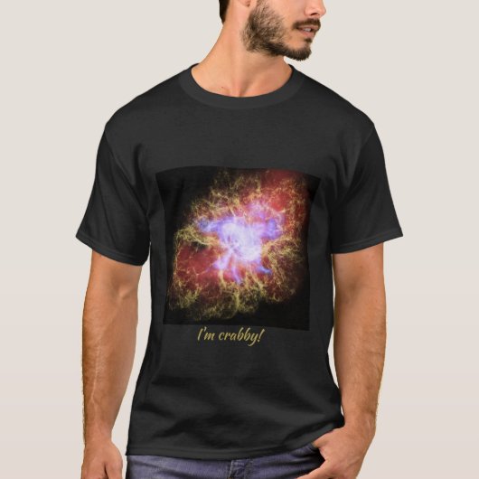 Crab Nebula Ik ben Crabby Tshirt (Voorkant)
