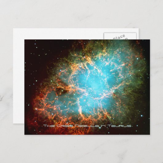 Crab Nebula op Taurus - adembenemend universum Briefkaart (Voorkant / Achterkant)