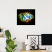 Crab Nebula Star Space Cloud Poster (Thuiskantoor)