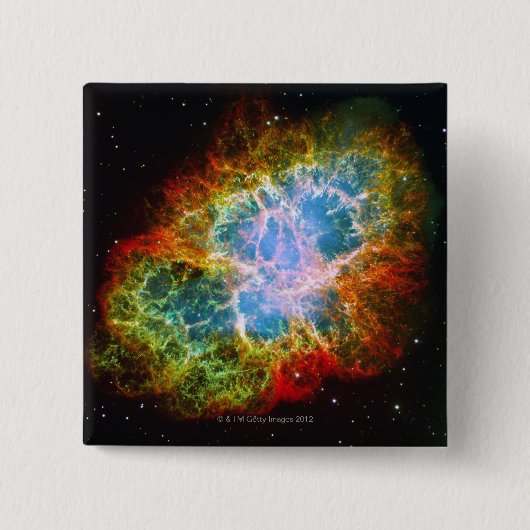 Crab Nebula Vierkante Button 5,1 Cm (Voorkant)