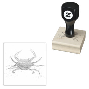 Crab Ocean Beach Zee nautische  Waterverf Rubberstempel