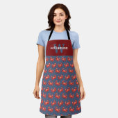 Crab Pattern marine gepersonaliseerd Schort (Gedragen)