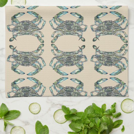 Crab Pattern Theedoek (Gevouwen)