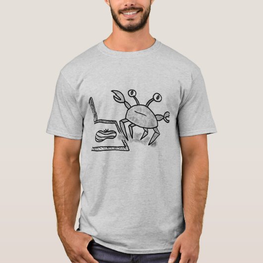 Crab playing volleyball  t-shirt (Voorkant)