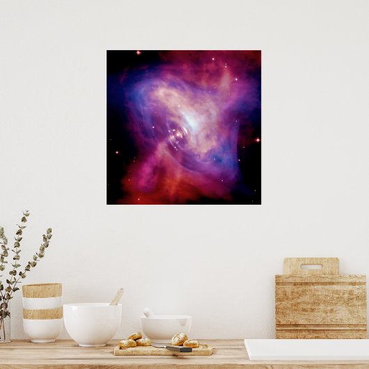 Crab Pulsar Time Lapse - Neutron Star-afbeelding Poster (Keuken)