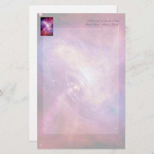 Crab Pulsar Time Lapse - Neutron Star Briefpapier (Voorkant / Achterkant)