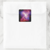Crab Pulsar Time Lapse - Neutron Star Vierkante Sticker (Tas)
