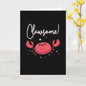 Crab Pun Funny Kaart (Gele Bloem)