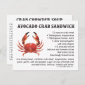 Crab Recipes Briefkaart (Voorkant / Achterkant)
