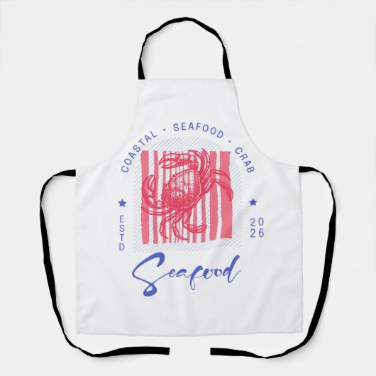Crab Seafood Beach Coastal Schort (Voorkant)