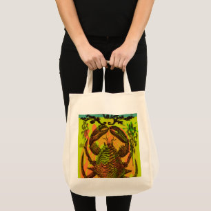 Crab Seafood Bowl en het strand Tote Bag