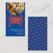 Crab Seafood Broil Restaurant Carte de visite (Devant / Derrière)