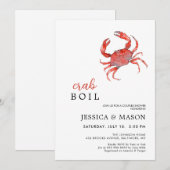 Crab Seafood Couples Vrijgezellenfeest Kaart (Voorkant / Achterkant)