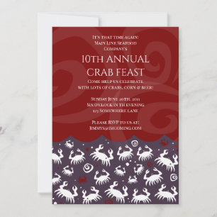 CRAB Seafood FEST FEAST Jaarlijkse VIP Dinner Part Kaart