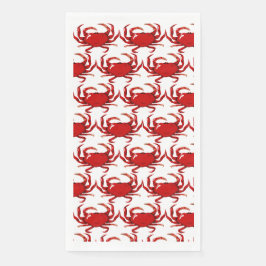 Crab Seafood Red Paper Towel Servet