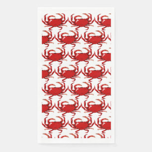 Crab Seafood Red Paper Towel Servet
