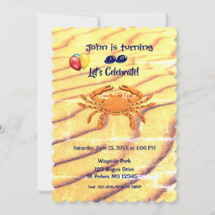 Crab Sign Birthday Cancer (21 juni - 22 juli) Kaart