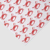 Crab Silhouette #1 Teken Red Tissue Paper Tissuepapier (Detail)