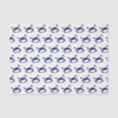 Crab Silhouette #1 Tekenblauw Tissuepapier (Voorkant)