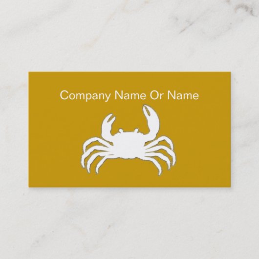 Crab Silhouette Visitekaartjes (Voorkant)