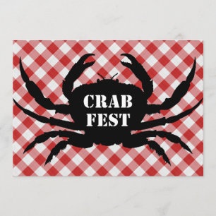 Crab Silo op Red & White Gecontroleerde Cloth Crab Kaart