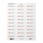 Crab Theme Return Address Labkers Etiket (Full Sheet)