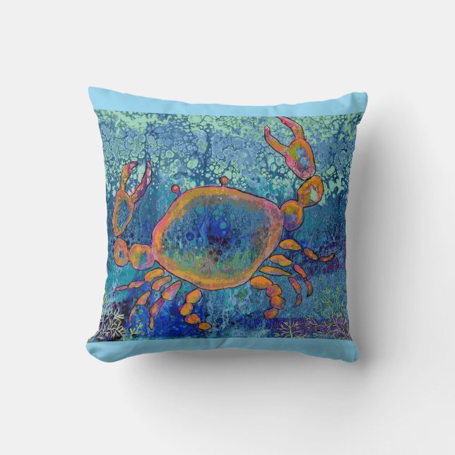Crab Throw Pillow Kussen (Voorkant)