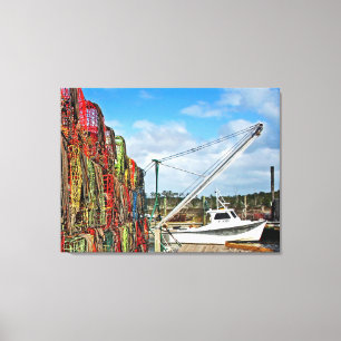 Crab Traps Gestapeld en klaar Canvas Afdruk