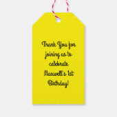 Crab verjaardagsfeestje strand cadeaulabel (Achterkant)